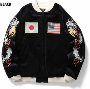 SOUVENIR JACKET Houston 51285 VELVETTEN National Flag - Picture 1 of 14