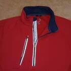 Zero Restriction 1/4 Zip Pullover XL Long Sleeve Red