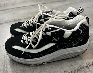 VTG Y2K Skechers Shape Up Walking Shoe Size 8 Black White Chunky Women’s - Picture 1 of 9