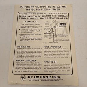 Vintage Hol Dem Elektrozauner Montage und Bedienungsanleitung - Bild 1 von 7