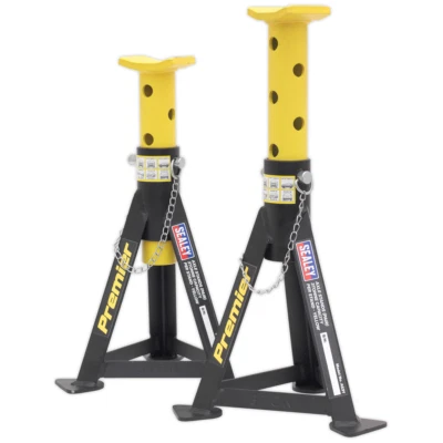 Sealey AS3Y Axle Stands (Pair) 3 tonne Capacity per Stand. Yellow - Image 1 of 4
