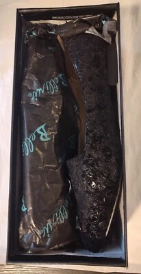 Bellini Womens Flora PA Shoes Black Velvet Embossed SlipOn Point Toe size 8 - Image 1 of 4