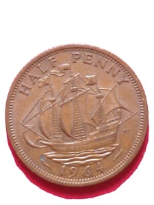 HALF PENNY 1964 Moneda De Gran Bretaña - Picture 1 of 9