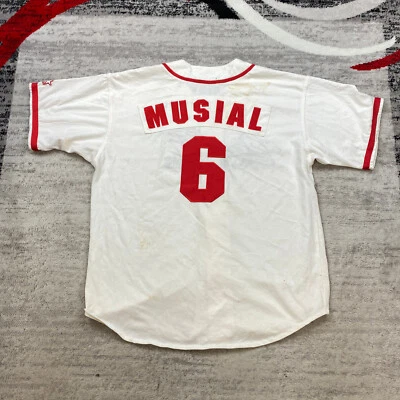 Vintage Starter St. Louis Cardinals Stan Musial Jersey Extra Large White Red 90s - Image 1 of 4