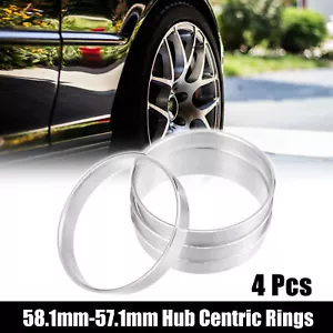 4pcs OD 58.1mm to ID 57.1mm Auto Hub Centric Rings Wheel Bore Center Spacer - Picture 1 of 7