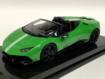 1/18 MR Collection Lamborghini Huracan Evo Spyder Verde Viper LAMBO037SB Carbono - Imagen 1 de 4
