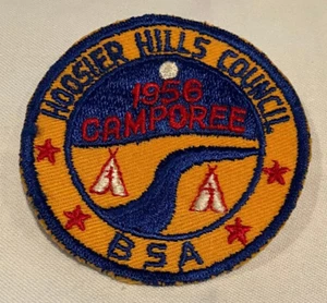 1956 Hoosier Hills Council Patch Twill Embroidery Boy Scout BSA - Picture 1 of 2