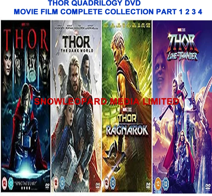 THOR QUADRILOGY DVD MOVIE FILM COMPLETE COLLECTION PART 1 2 3 4 NEW UK R2 1-4 - Image 1 of 1