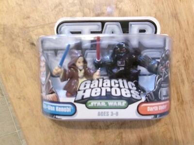 Star Wars Galactic Heroes OBI-WAN KENOBI & DARTH VADER 2004 A New Hope paquete de 2 Foto 1 de 2