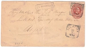 1896 Salatiga Niederländisch Indien Briefumschlag Brief nach Atjeh - Bild 1 von 2
