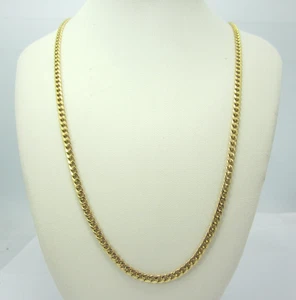 ATEMBERAUBENDE 10K GELBGOLD PANZERKETTE/KUBANISCHE (23") HALSKETTE 6,6 G - Bild 1 von 8