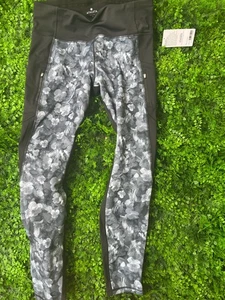 Athleta Leggings Womens Black Floral Frost High Traverse Size L New With Tags. - Picture 1 of 12