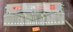 Tool Roll Organizer 26 Pockets for Wrenches, Metric & SAE Durable Cotton Canvas - Picture 1 of 5