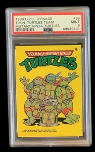 1989 OPC TMNT #98 team logo rc; teenage mutant ninja turtles PSA 9 (POP 1, 1^) - Picture 1 of 3