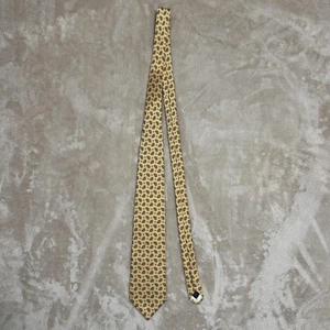 Brooks Brothers Tie Mens One Size Yellow Silk Paisley Makers Made in USA Italy - Picture 1 of 10