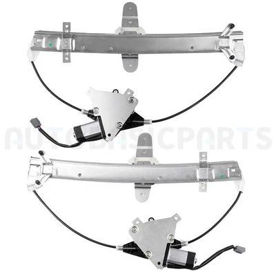 For 1998-2011 Lincoln Town Car 2 Pcs Rear side Window Regulators W/ Motor - Image 1 of 4