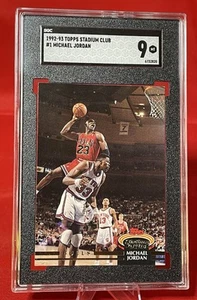 1992-93 Topps Stadium Club - Michael Jordan #1 SGC 9 MINT GOAT! New Slab! - Picture 1 of 2