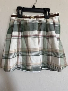 Janie And Jack Girls Plaid Pleated Skirt Size 8 - Picture 1 of 6