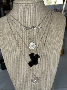 Lot Of 3 AVON Sterling Silver Pendants On Chains/Necklace. NEW IN BOX. - Picture 1 of 7