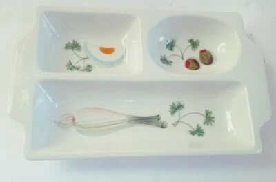 Ceramic Relish Tray Hand Painted MANCER Italy NEW - Image 1 of 4