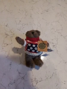 Boyds Bears Wilson Red White And Blue Sweater With Tags - Picture 1 of 1