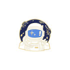 Cartoon Astronaut Brooch Personalized Spaceship Brooch Space Explorer Brooches