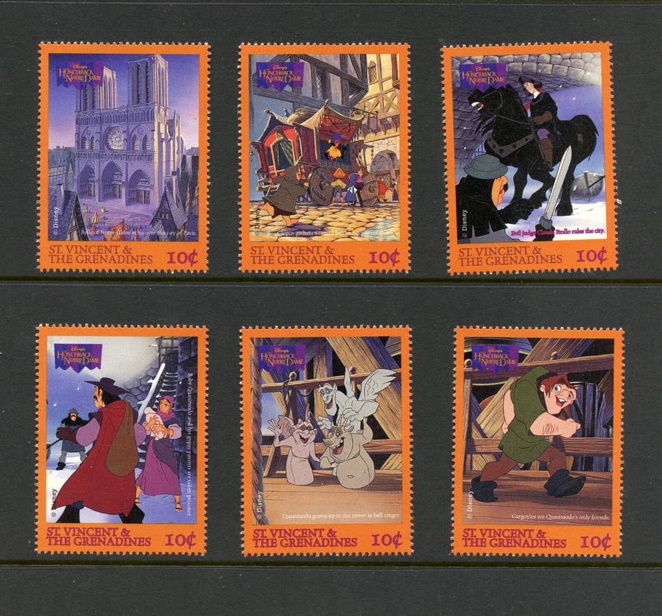 M316 San Vicente 1996 Disney "Jorobado de Notre Dame" 6v.       MNH Foto 1 de 1