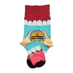 Yummy Hamburger Socks from the Sock Panda (Adult Small - Shoe Sizes 2-5) - Picture 1 of 6