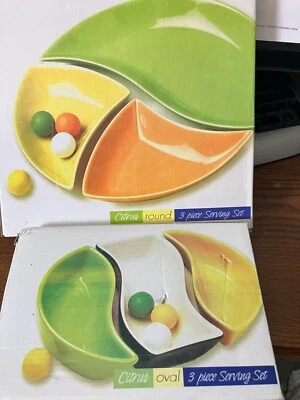 Citrus Round & Oval 6 Piece Serving Set New - Image 1 of 4