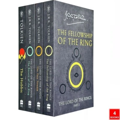 Hobbit and The Lord of the Rings 4 Books Set (4 Volumes) by J R R Tolkien - Image 1 of 4