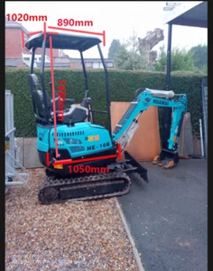Mini Excavator Rain Cover Thickened Pvc Windproof Fit for HE - 18B Mini Diggers - Picture 1 of 3