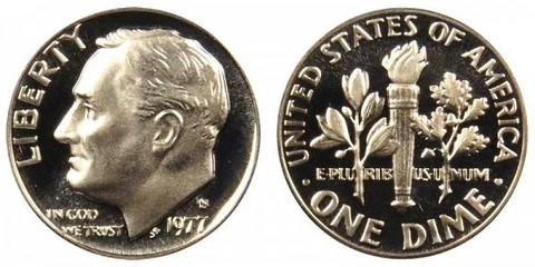 1977 S Proof Roosevelt Clad Dime Cover