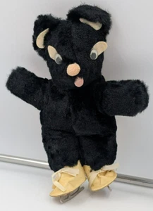 Oso de peluche vintage Ice Follies Inky Mascota Patinaje sobre hielo con patines originales años 50 - Imagen 1 de 15
