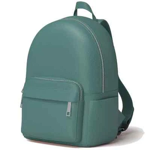 Damen City Büro Tages Freizeit Rucksack Tasche Echt Veganes Leder 30608 Grün - Bild 1 von 7