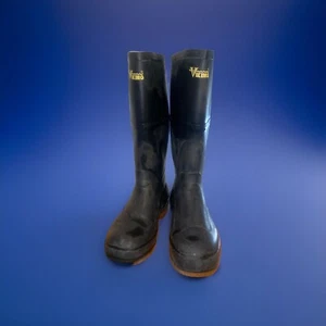 VIKING Men’s VW 2 Steel Shank Handbuilt Natural Rubber Boots Size 10 Waterproof - Picture 1 of 7