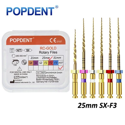 Dental Endo Rotary Files X-Pro Gold Taper NITI Endodontic Root Files POPDENT