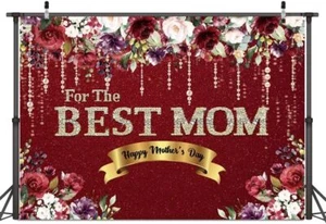 7x5ft Happy Mother's Day Backdrop Mother's Day Floral Background Best Mom Backdr - Picture 1 of 7