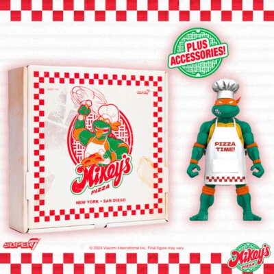 SDCC 2024 Эксклюзивная Фигурка Микеланджело Super7 Ultimates TMNT Mikey's Pizza Chef - Изображение 1 из 4