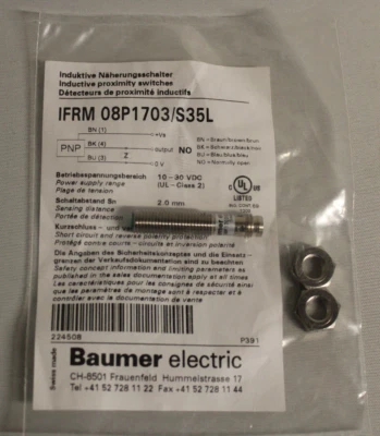 BAUMER SENSOR IFRM 08P1703/S35L | BRAND NEW | LOT OF 10PCS | 6 MONTHS WARRANTY - Image 1 of 2