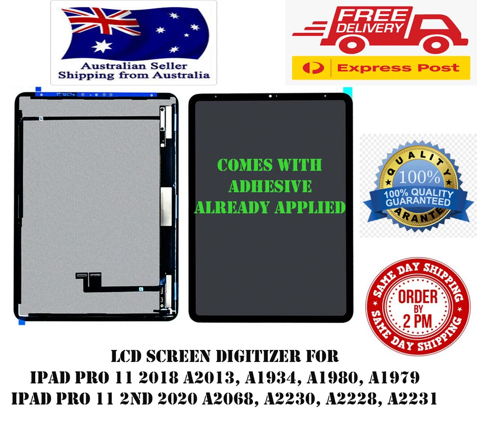 For iPad Pro 11 2018, 2020 LCD DISPLAY TOUCH SCREEN DIGITIZER REPLACEMENT-OEM - Image 1 of 1
