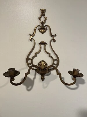 Pair Antique Gold Gilt Wall Sconces- Large French or Italian- Late 19th Century - Image 1 of 4