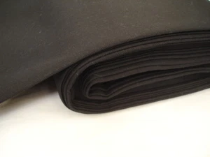 Black Cotton Drill Fabric 150cm Wide 60" Width Dress or Furnishing By The Metre - Picture 1 of 2