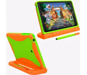 Verizon Kid-friendly Case & Stylus for Verizon Ellipsis 8 Tablet - Lime/Orange. - Picture 1 of 8