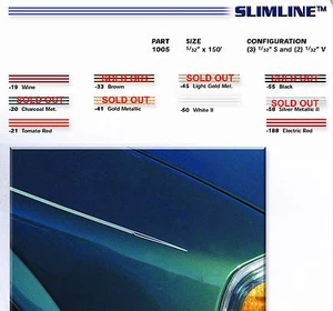 Sharpline SLIMLINE Triline 5/32" x 150' rayas de acento automático 3 rayas - Imagen 1 de 2