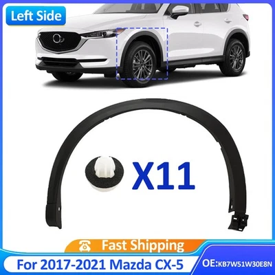 Para Mazda CX-5 2017-2021 conductor delantero lado izquierdo arco de rueda moldura moldura izquierda Foto 1 de 4