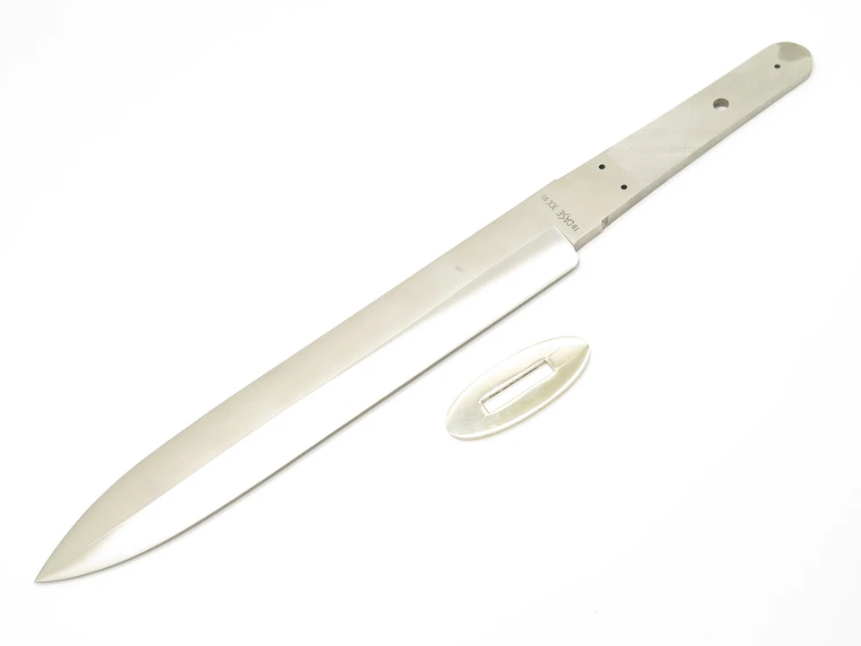 Vtg 1990 Case XX Rio Grand Bowie 10" Fixed Knife Blade Blank & Guard - Image 1 of 4