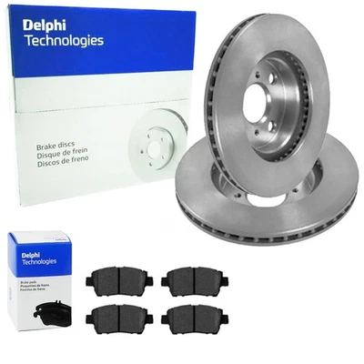DELPHI Disques 255mm + Revêtements Avant Convient pour Toyota Yaris P1 + Verso - Photo 1/3