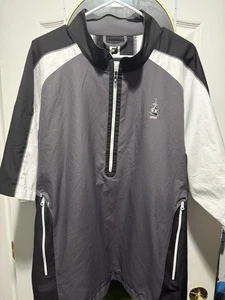 Footjoy 1/2 Zip Wind Shirt Black White Grey 2XL - Picture 1 of 4