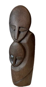 Vintage Stein Felsen Paar umarmende Skulptur Figur 14“ schön - Bild 1 von 7