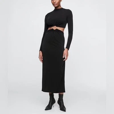 Nuevo con etiquetas Vestido Cult Gaia x Gap Negro Manga Larga Recortado Talla Pequeña Foto 1 de 4